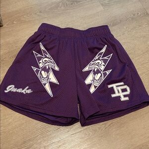 Purple Graphic Basketball Shorts
